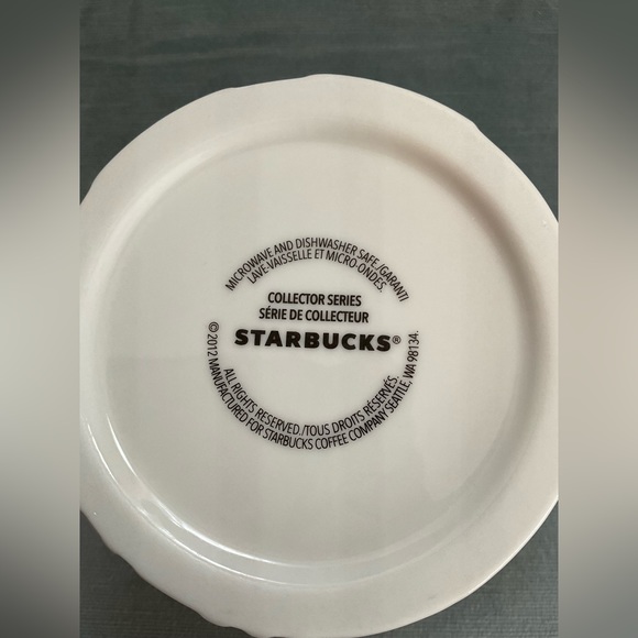 NWOT 2012 Collector’s Series 16oz ceramic Starbucks Seattle raised design mug - Picture 6 of 10